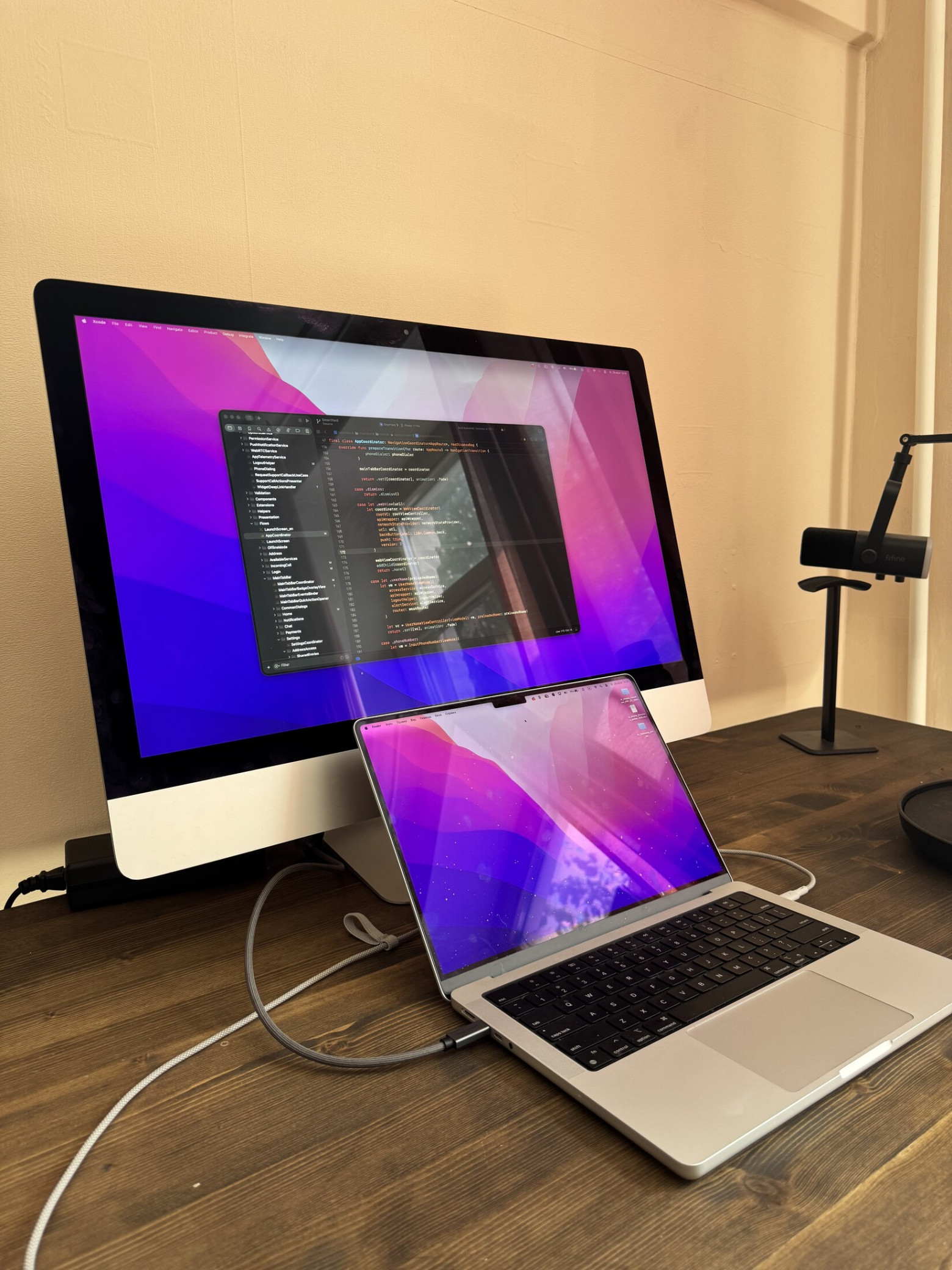 Первое подключение MacBook к переделанному iMac